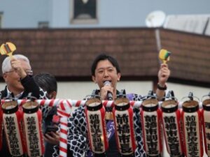 つつみはじめ前橋市議会議員が前橋祭りに参加をする