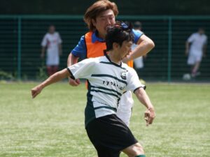 つつみはじめ前橋市議会議員がサッカー大会に参加をする
